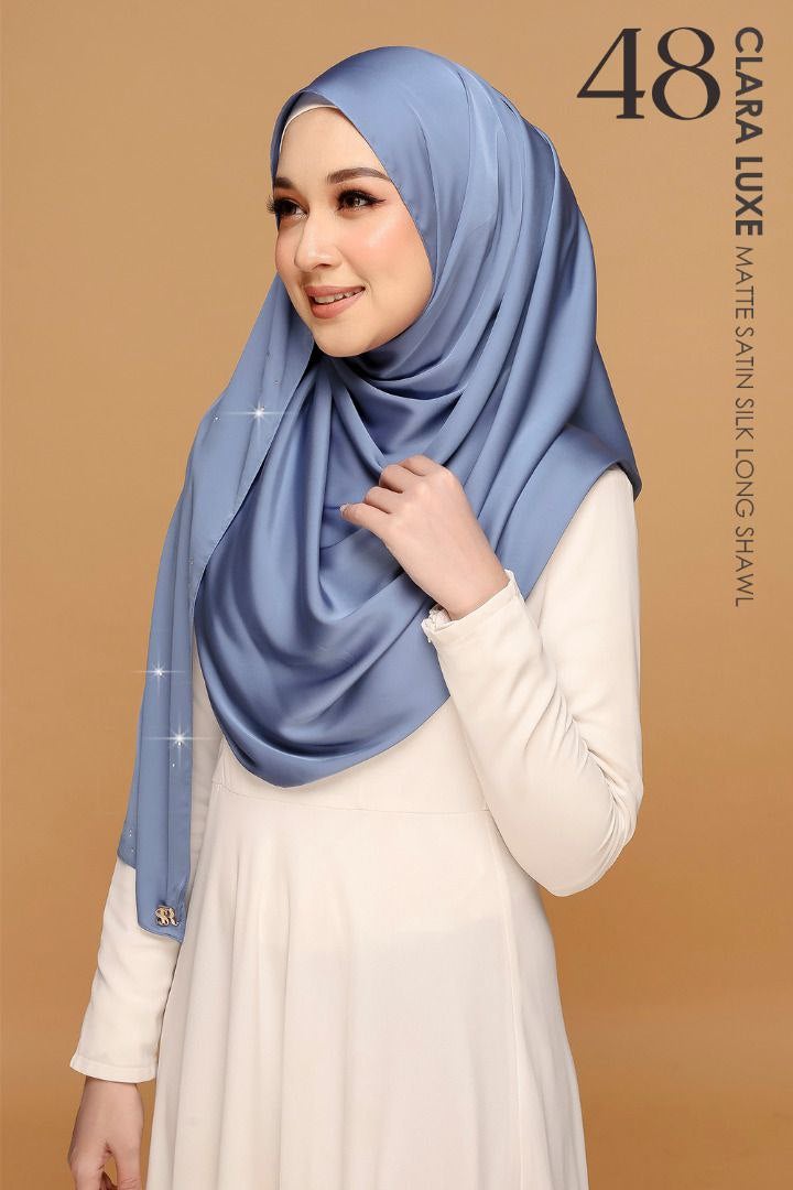 CLARA MATTE SATIN - LONG SHAWL Truly Muslimah, – Truly Muslimah